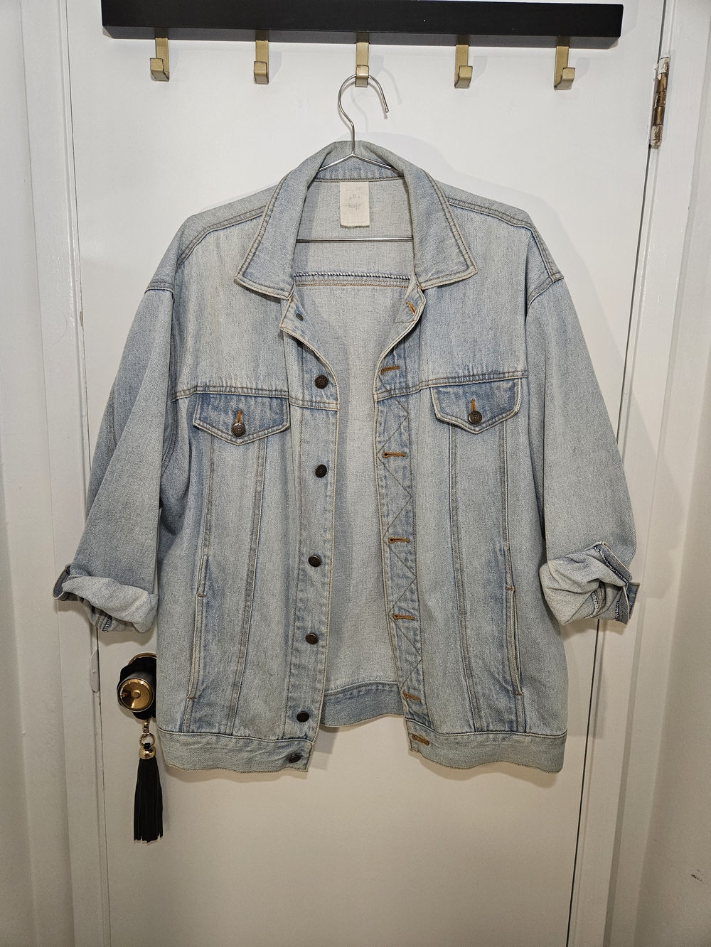 ADA Paris Vintage Oversized Light Wash Denim Trucker Jacket